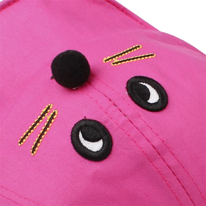 Cartoon Mouse Baby Cap Plaid Fashion Pattern Hat For Girls Cotton Kids Sun Hat Mouse Ears Summer Baby Cap Baby Boys Clothing (7)