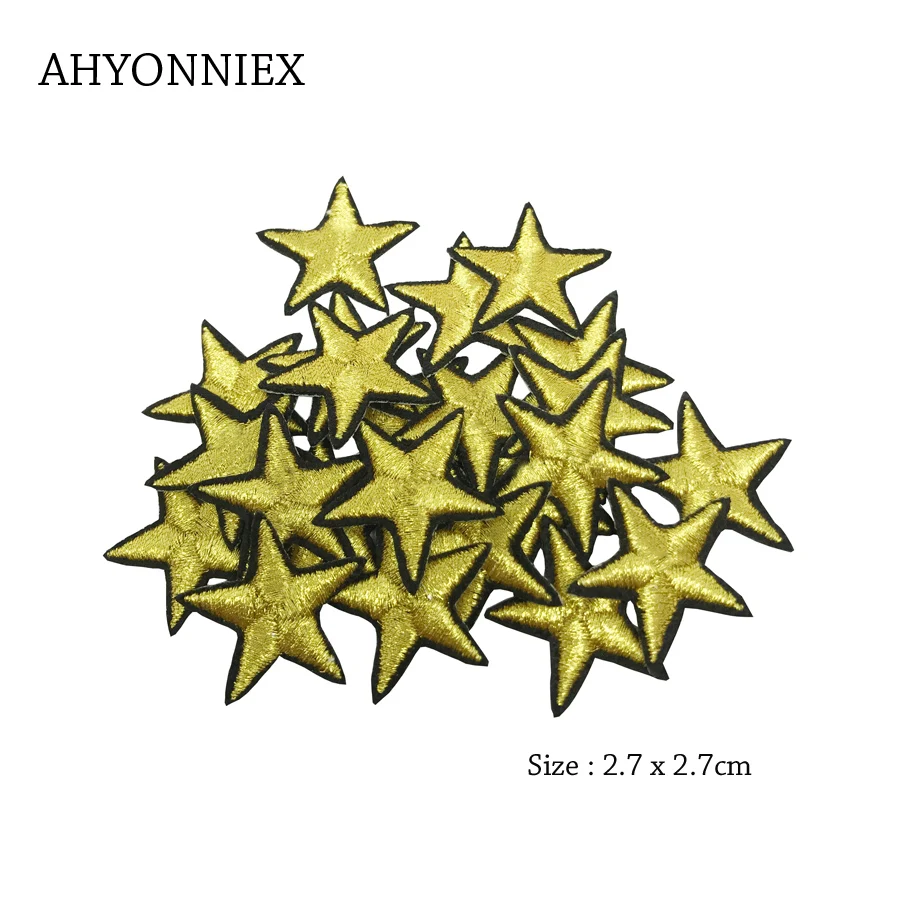 Golden Embroidered Star Iron Patches  Clothing Patches Iron Golden Stars -  10pcs/lot - Aliexpress