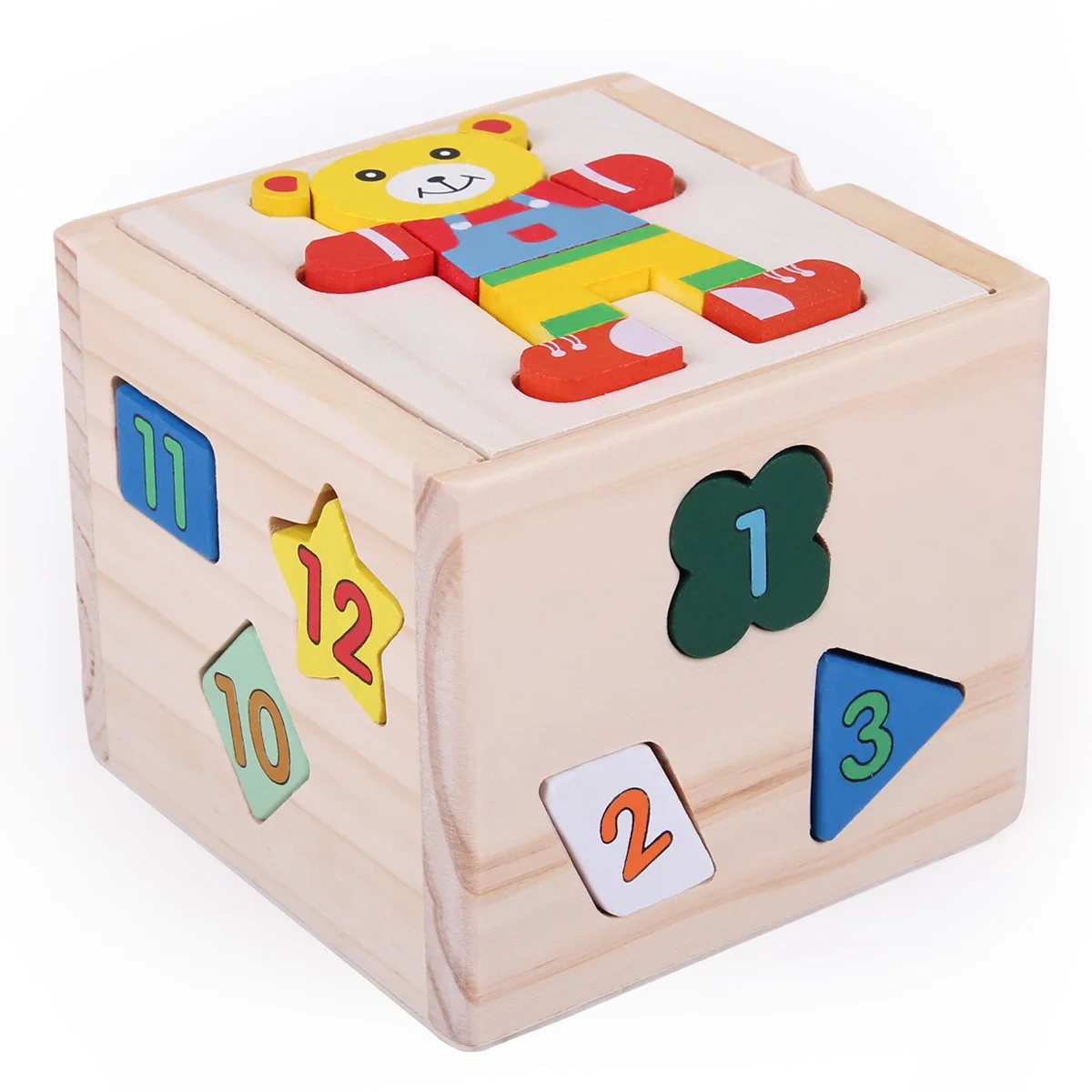 

Children's Creative Baby Smart Box Toy Education Children Fun Game Digital Geometry Bear Building Blocks