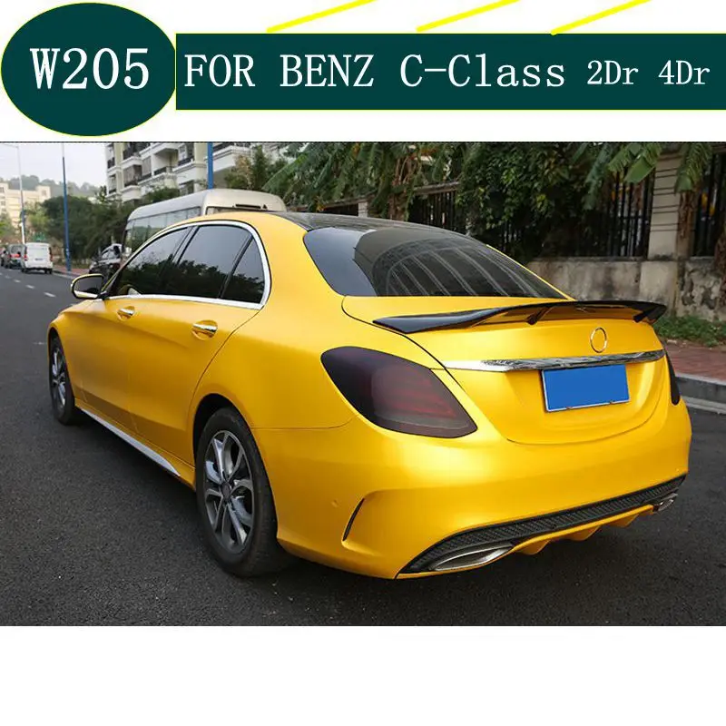 W205 C Class C180 C200 C220 C250 C300 C350 C400 C63 2 двери 4 R стиль спойлер заднего крыла из углеродного