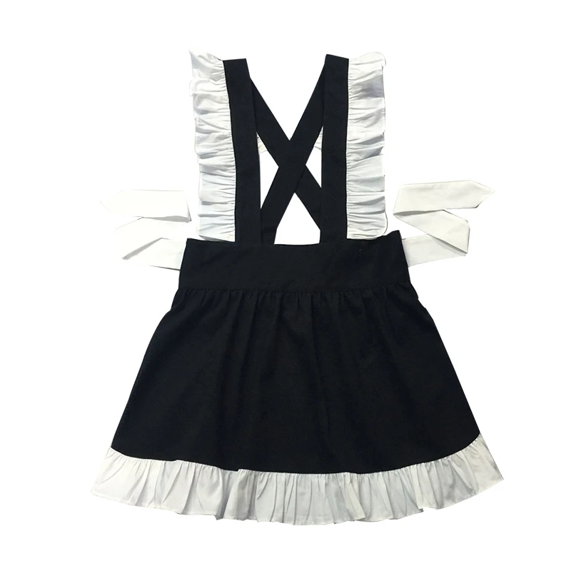 Women Sexy Apron Plain White Cotton Japanese Elegant Ruffled Harajuku Soft Sister Cosplay Tablier de Cuisine Short Apron
