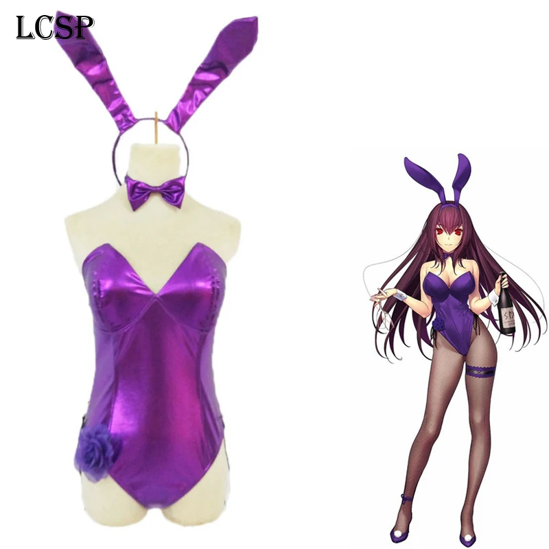 

LCSP Fate/Grand Order Scathach Bunny Cosplay Costume Japanese Anime Fate FGO Uniform Full Set Suit Outfit Clothes