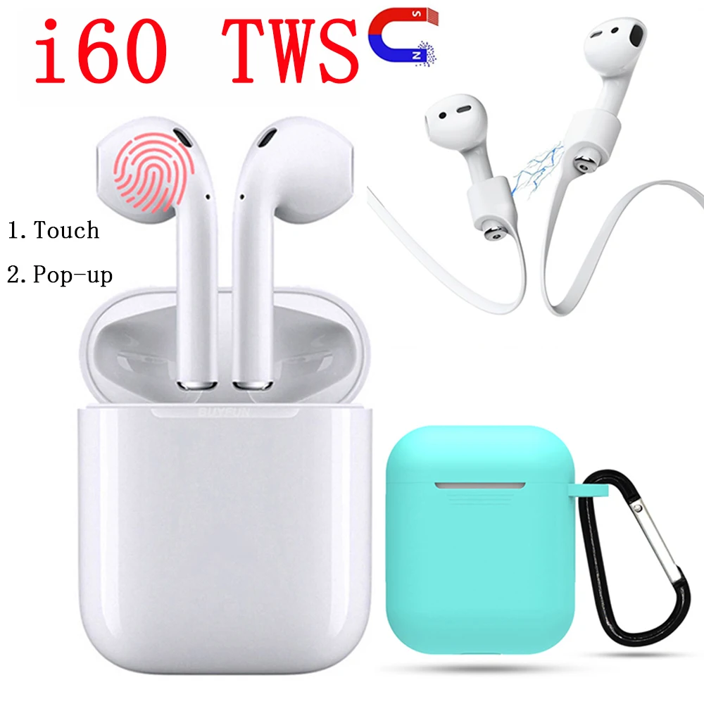 

I60 TWS Pop up 1:1 PK w1 chip i30 i20 i12 i10 tws Separate use Wireless Earphone Wireless Charging Bluetooth Earphones Earbuds