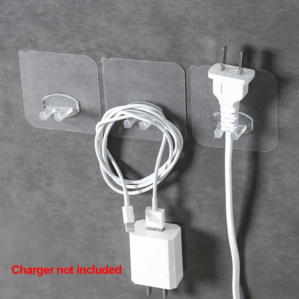 

4Pcs Self-adhesive Organizer Kitchen Home Toothbrush Holder Wall Mounted Multifunctional Transparent ABS Bathroom Storage Hook