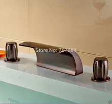 Оптом И В Розницу На Бортике Водопад Носик Бассейна Раковина Кран ОРБ Смеситель Горячей и Холодной Воды Краны