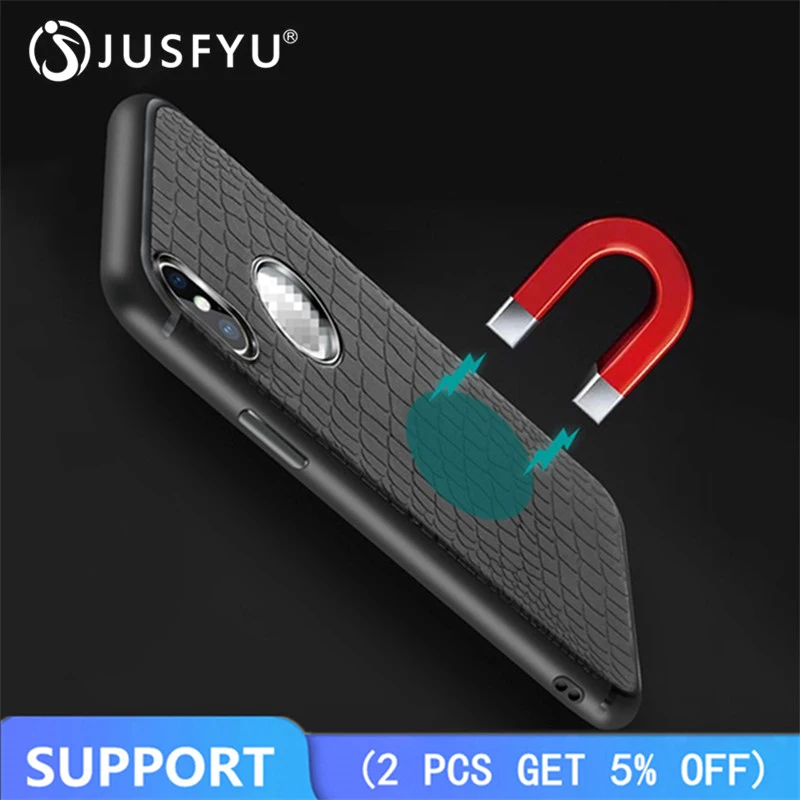 

Magnet Mobile Phone Case For iPhone X 8 7 Plus Full Coverage Back Soft TPU Magnetic Leather Cover Cases For iphone 6S XR XS Max