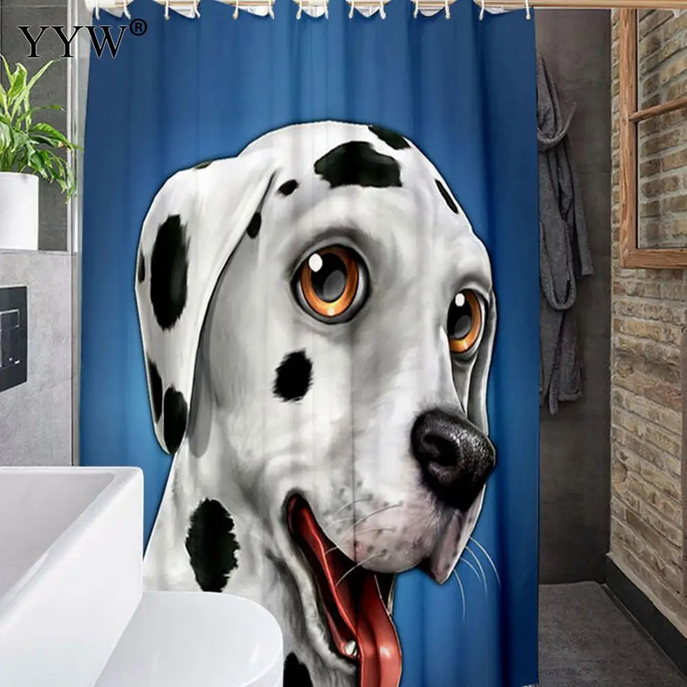 

1 Pc Large Peva 3d Waterproof Shower Curtain Cute Animal Bath Screens White Clear Bathroom Curtain Luxury Bath Shower Curtains