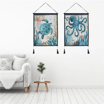 

Creative Hanging Painting for Bedroom Wall Decoration Marine Organism Design Canvas Printing Paint By Numbers Wall Art Pictures