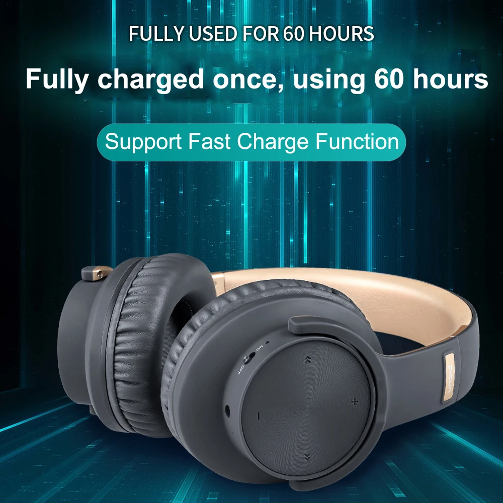 Picun Wireless bluetooth Headphone LED Headset Touchs Control Foldable Adjustable Earphones with Mi