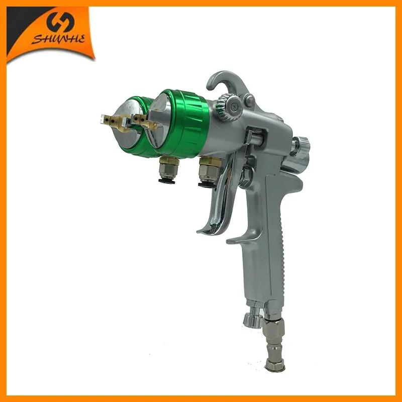 SAT1189 free shipping wall painting ningbo two double nozzle spray gun airless automatic spray chrome plating