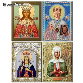 

EverShine 5D DIY Diamond Embroidery Religion pictures of rhinestones diamond painting full drill round cross stitch home decor