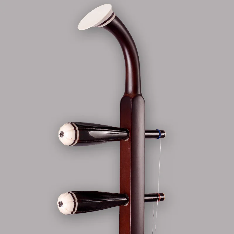 Chinese Erhu 2 String Instrument, Professional Erhu, Folk String Instruments, Ebony Funda, China Redwood with Erhu Accessories