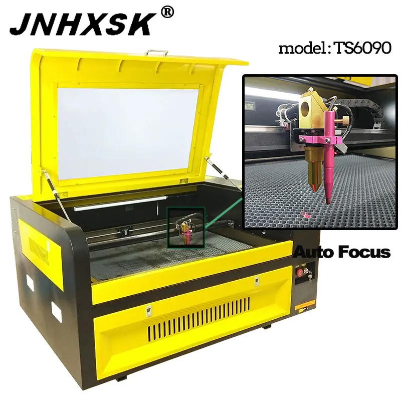 

JNHXSK 80w laser engraver TS6090 ruida system work size 600*900mm support multi-languauge auto focus high quality laser cutter