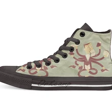 Love to Read/Повседневная холщовая обувь кеды с высоким берцем, Прямая