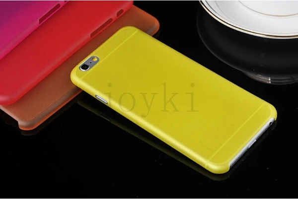 Ультра тонкий матовый прозрачный, мягкий чехол для iPhone 4 4S 5 5S se 6 6s, 6 plus, 7, 7 plus, 8, 8 plus - Цвет: Цвет: желтый