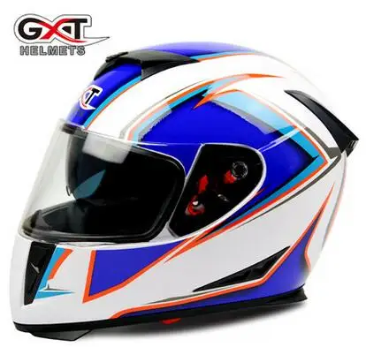 Новое прибытие gxt 358 Анти-туман объективами анфас helemt Capacete Cascos мотоциклетный шлем motoqueiro электрический автомобиль Детская безопасность шлемы - Цвет: White blue