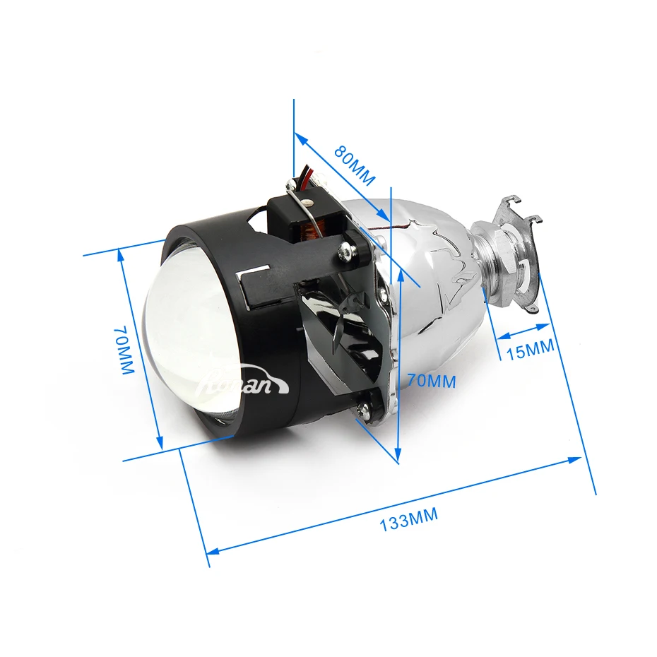 RONAN мини H1 линзы проектора bi Xenon Мотоцикл авто фары ксенон CNlight AC балласты 35 Вт Парковка автомобиля Стайлинг H4 H7 адаптер