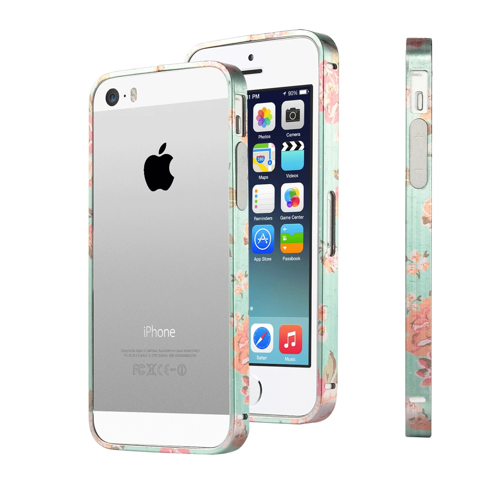 ULAK-Metallic-Frame-Case-Cover-for-Apple-iPhone-5-5S-with-Side ...