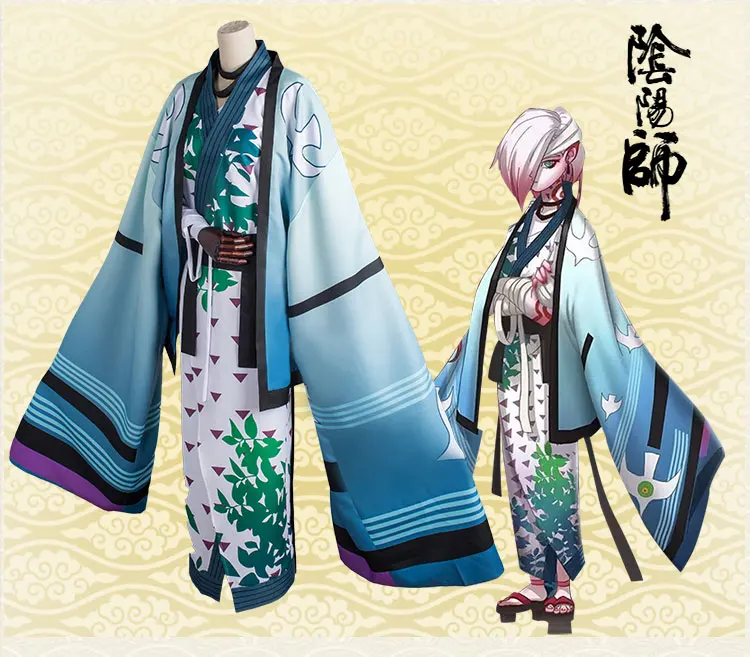 Аниме! Onmyoji Ichimoku Ren кимоно униформа в японском стиле карнавальный костюм для