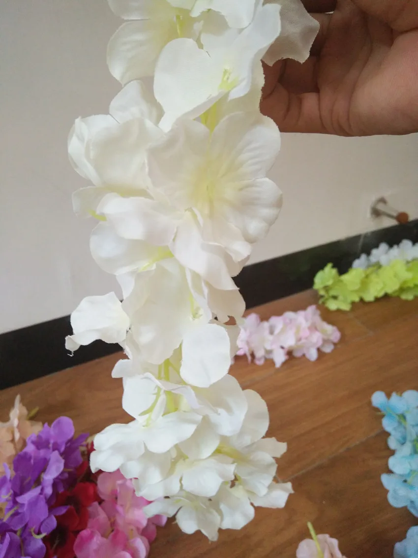 Upscale Artificial Silk Wisteria Flowers For DIY Wedding Arch Square Rattan Simulation Flowers Home Wall Hanging Decor Upscale Artificial Silk Wisteria Flowers For DIY Wedding Arch Square Rattan Simulation Flowers Home Wall Hanging Decor