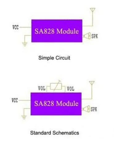2 шт. SA828 1 Вт Выходная мощность аудио радиочастотный передатчик и приемник модуль 134-174 МГц 30dBm модуль рации