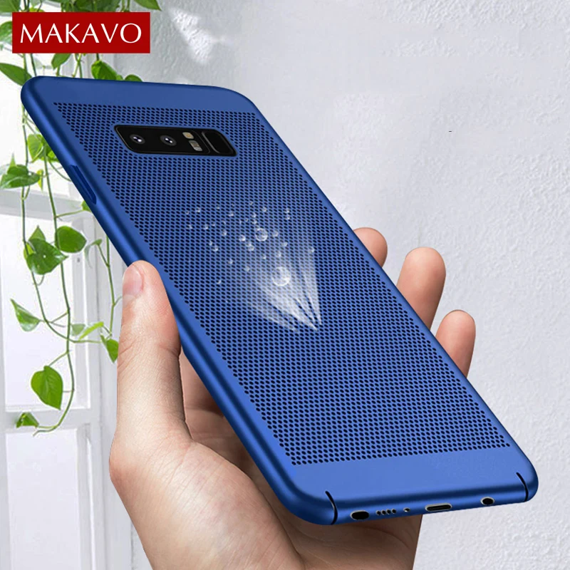 

MAKAVO For Samsung Galaxy Note 8 Case 360 Matte Skin Fundas Hard Plastic Housing Slim Hollow Back Cover Note8 Phone Cases