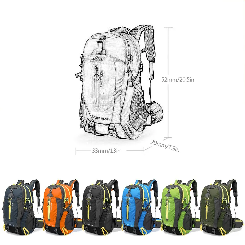 Black Color Sport Zaini Impermeabile Trekking Di Nuovo Daypack Uomini Color Campeggio Zaino green Computer Del 40l Sacchetti Sacchetto All'aperto blue Per red Donne Red I Salire black Color Dell'esercito Scuro Portatile blu Da Color Degli Le orange verde EBSqRvg8xw