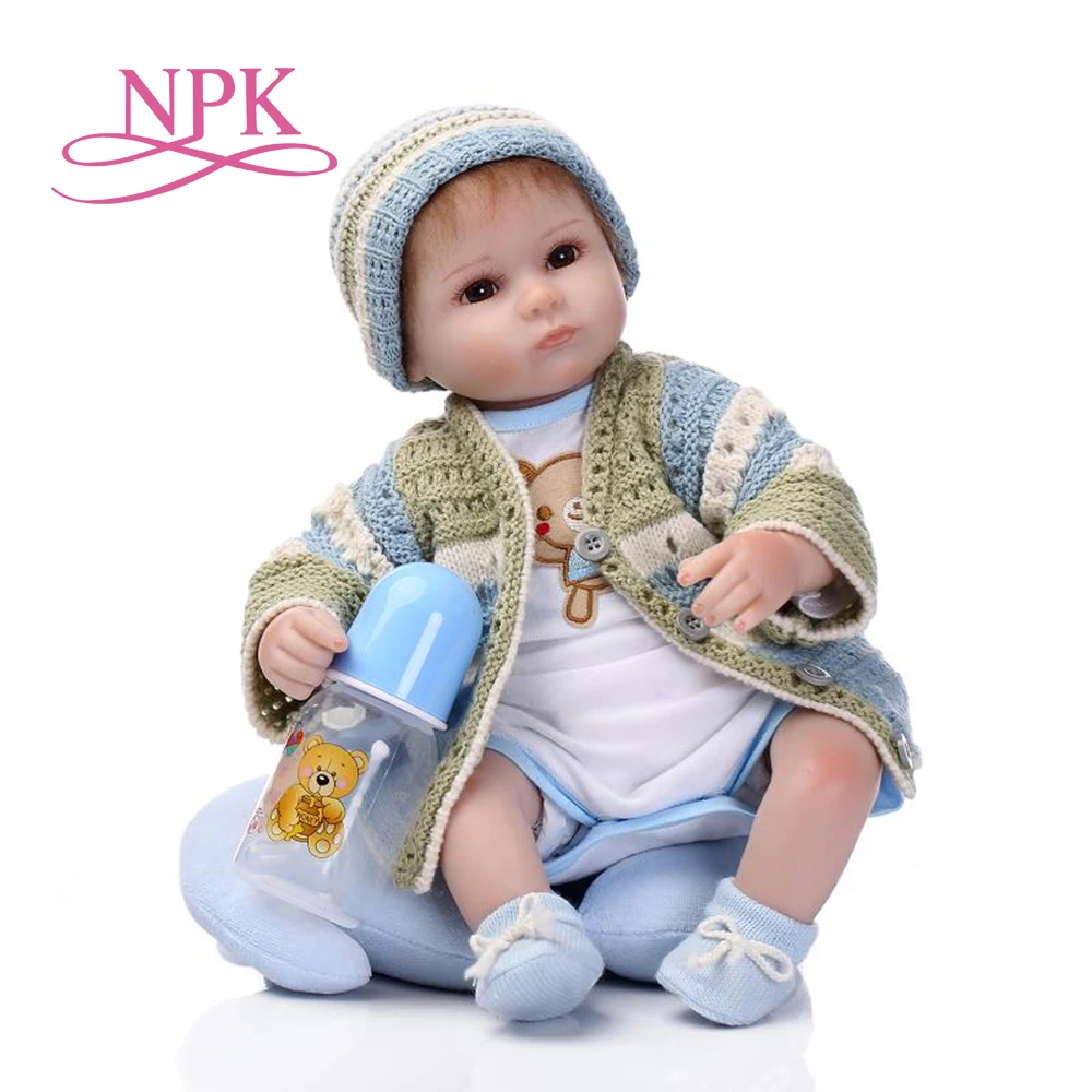 NPK Baby Reborn Кукла 16 дюймов реалистичные мягкие силиконовые игрушки для