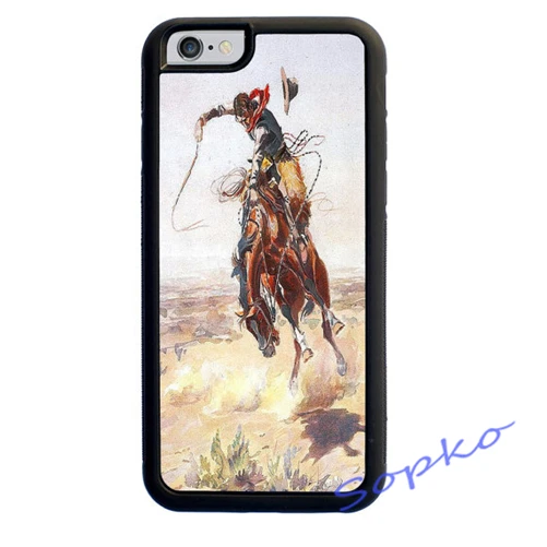 Vintage Cowboy Case cover for iphone 4 4S 5 5S 5C SE 6 plus 6s 7 #MA2304 |