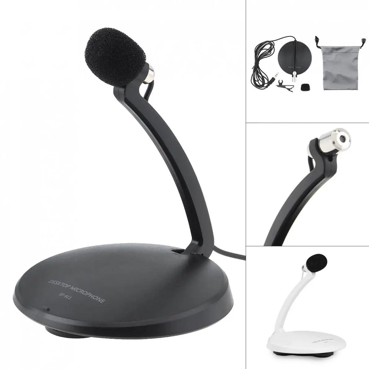 SF-911 Portable Multifunctional Mini Computer Capacitive Microphone for Live Broadcast / Meeting Speech with Fixing Clip | Электроника