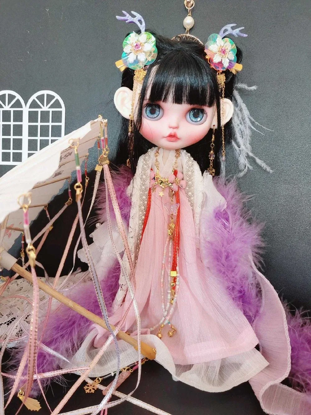 Китайская одежда Hanfu для кукол Blyth, одежда licca azone, куклы, одежда, платье 0704