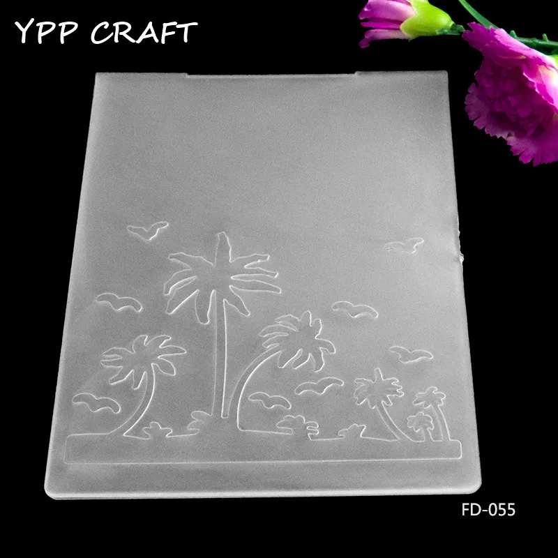 

YPP CRAFT Coconut Tree Plastic Embossing Folders for DIY Scrapbooking Paper Craft/Card Making Decoration Supplies