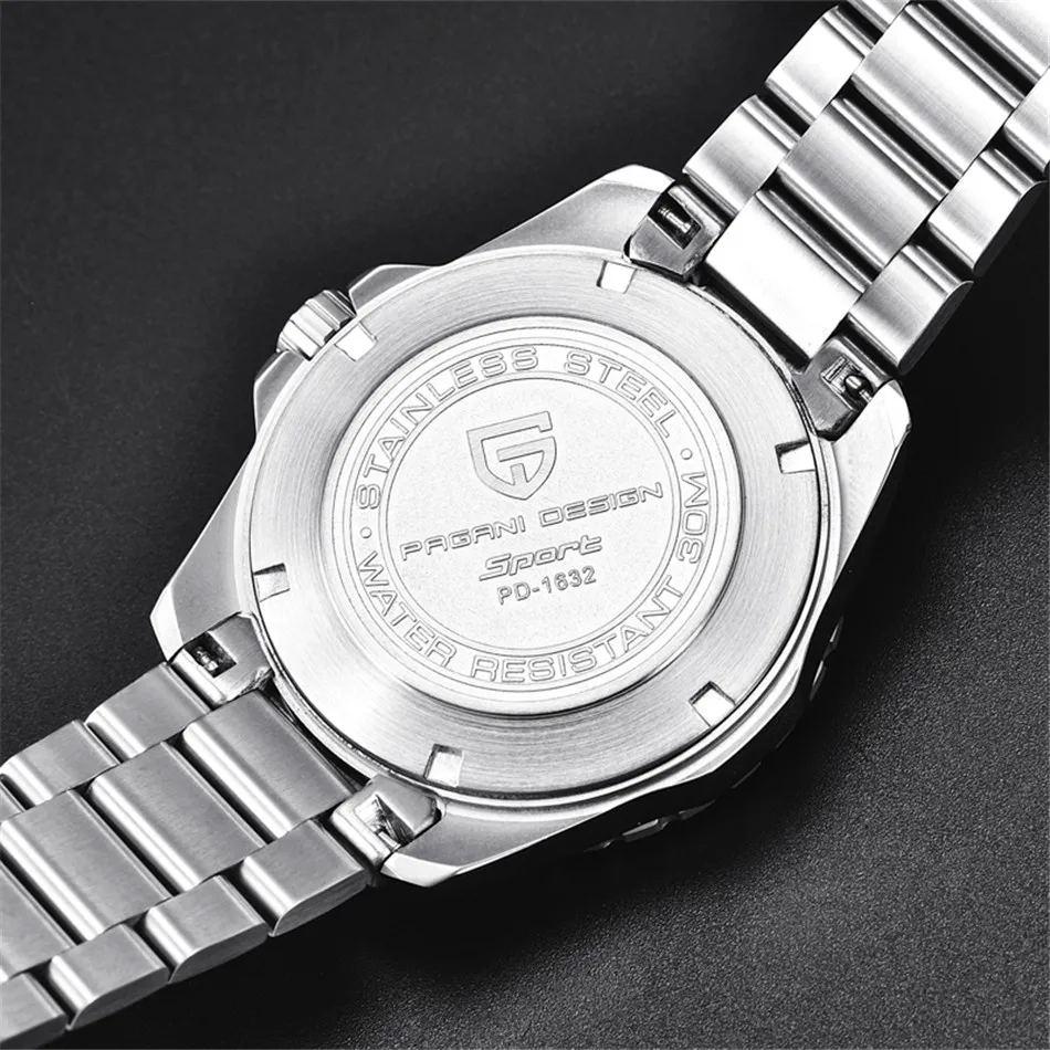 PAGANI синие бизнес люксовый бренд стальные мужские часы Модные Простые Спортивные Мужские кварцевые часы Relogio Masculino подарки для мужчин
