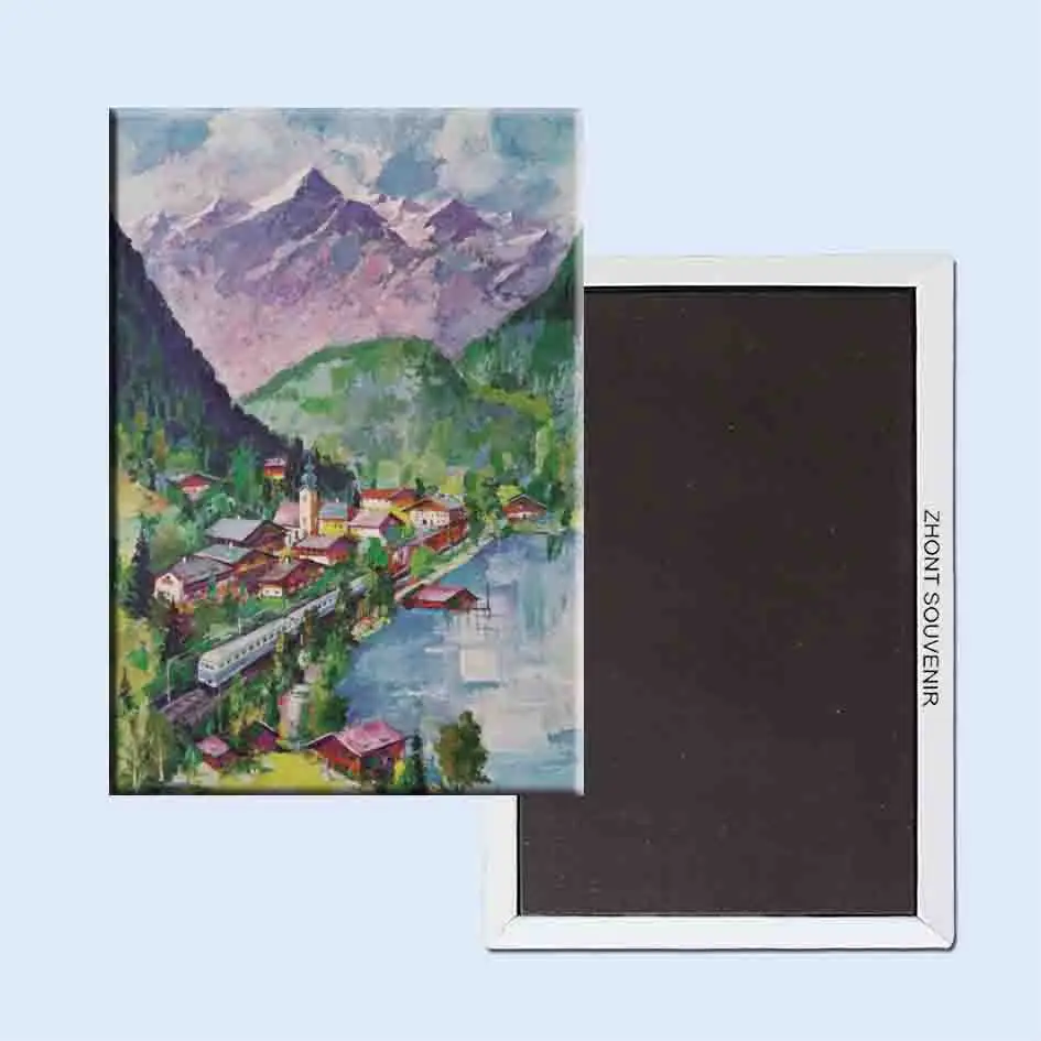 

1950s austrian train advertisement original vintage poster 24112 Retro nostalgia fridge magnets