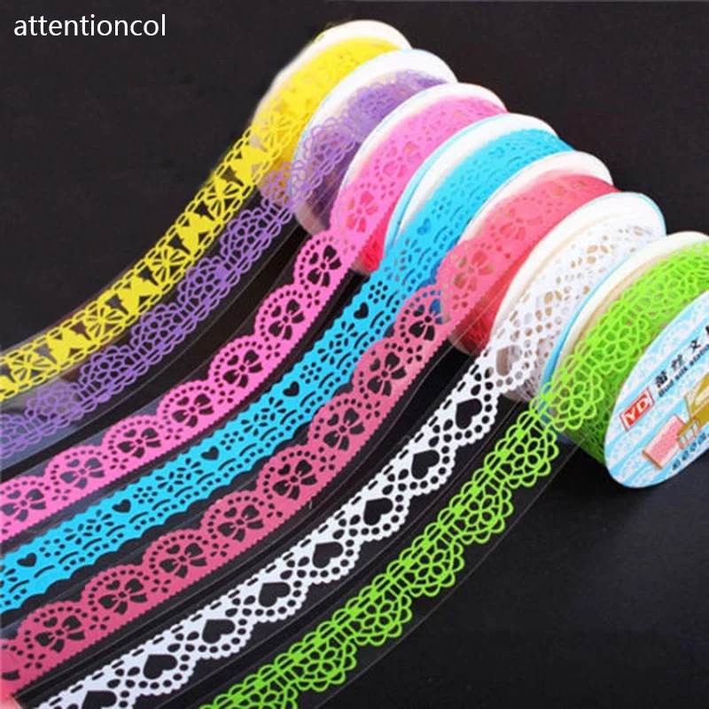 

Hot 1X Lace Sticky Paper SELF Adhesive Washi Tape Sticker Masking Decorative DIY