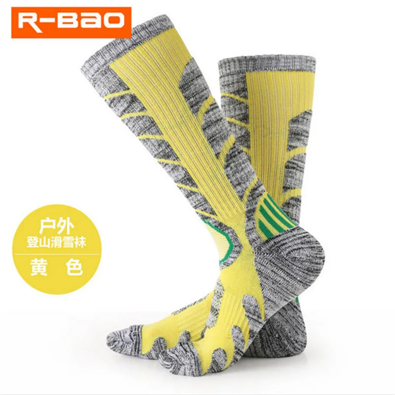 3 Pairs R-BAO RB3301 Ski Socks 85% Cotton Hiking Socks Outdoor Women's Sports Socks Spring Winter Fit to Size 35-39