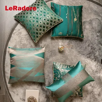 

Marine Series Cushion Covers Polyester and Cotton Cover For Pillow 18*18in 12*20in Geometrical Print Jacquard Cushion Vintage