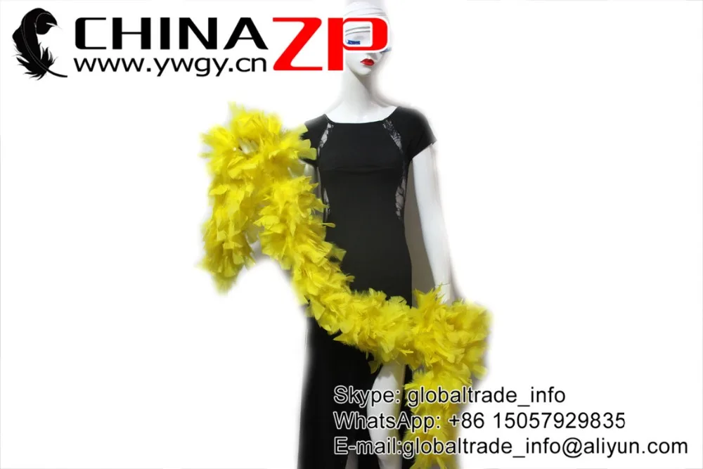 5 yellow Chandelle Feather boa 150g (6)
