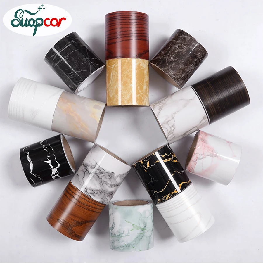 Self adhesive pvc wallpaper Kitchen bathroom waistline tile sticker Living room dining corner wall sticker waterproof home decor