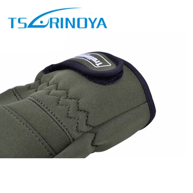 TSURINOYA 1 пара неопреновые дышащие зимние теплые рыболовные перчатки с закрытыми