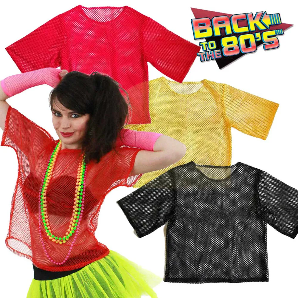 80s fishnet top