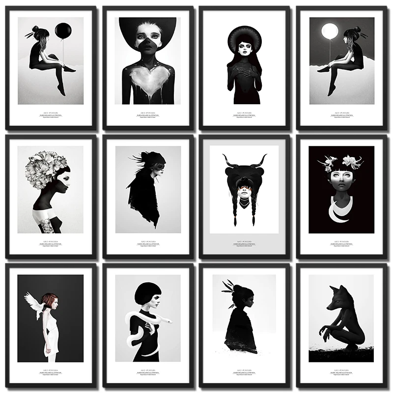 

Wall Art Canvas Painting Black Swan Nordic Decoration Posters And Prints Nordic Wall Pictures For Living Room No Poster Frame