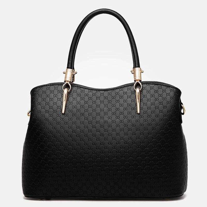 جديد وصول أزياء المرأة حقائب الكتف بو الجلود الصلبة الأسود الأعلى مقبض حقيبة الإناث رسول حقيبة سعر الدولار PP-1202