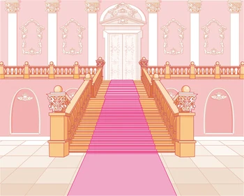 

HUAYI Pink Palace Princess Girl Backdrops Photography Stairs Kids Children Birthday Party Photo Booth Backgrounds XT-7346