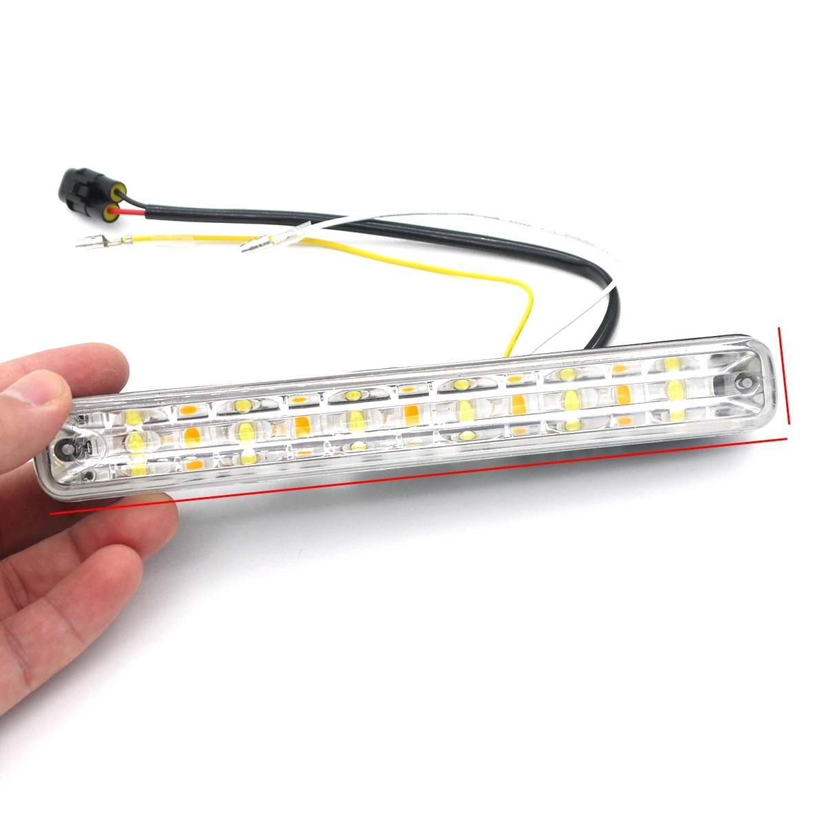 Eonstime комплект покрытый 18 см 9 V-20 V 11LED SMD LED DRL лампы транспортного средства автомобильные фары дневного света светильник безопасности бег сигнала поворота светильник Белый Янтарь 16W