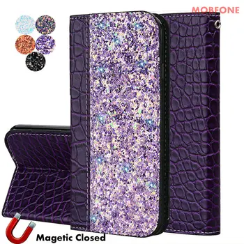 

Bling Crocodile Leather Case For Samsung Galaxy A51 A71 A10 A20 A30 A40 A50 A70 Flip Magnetic Cover A10s a20s a30s a40s a50s 70S