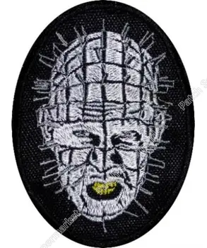 

3.75" Hellraiser Pinhead Embroidered Patch Horror Movie Series Lead Cenobite TV Movie iron on patch applique badge emblem