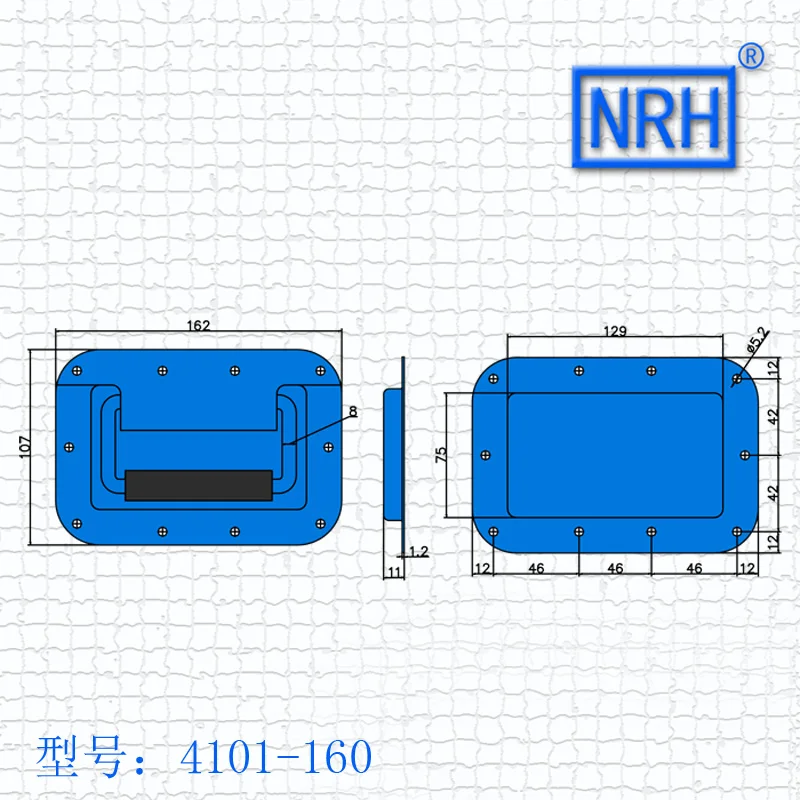 NRH4101-160 крышка кольцо ручка воздушный ящик ручка шкаф коробка ручка улучшенная версия хромированное железо