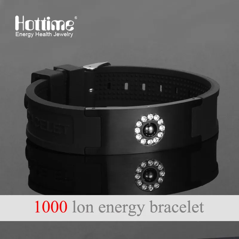 Hottime Tourmaline Energy Balance Bracelet Tourmaline Health Care Jewelry For Mens Germanium Magnetic Bracelets Bangles 20011 - Окраска металла: 20012 Balck