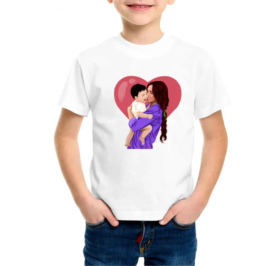 I Love Mom Toddler T-Shirt Tee Boy Girl Heart Hug Mother Day Family Cute
